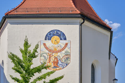 Gemeinde Altötting Landkreis Altötting Sonnenuhr Bruder Konrad (Dirschl Johann) Deutschland AÖ